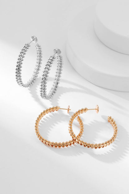 [Glitter Jewelry]CLASH HOOP EARRINGS