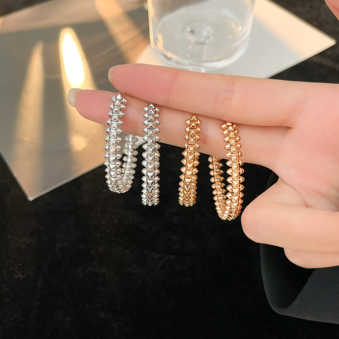 [Glitter Jewelry]CLASH HOOP EARRINGS