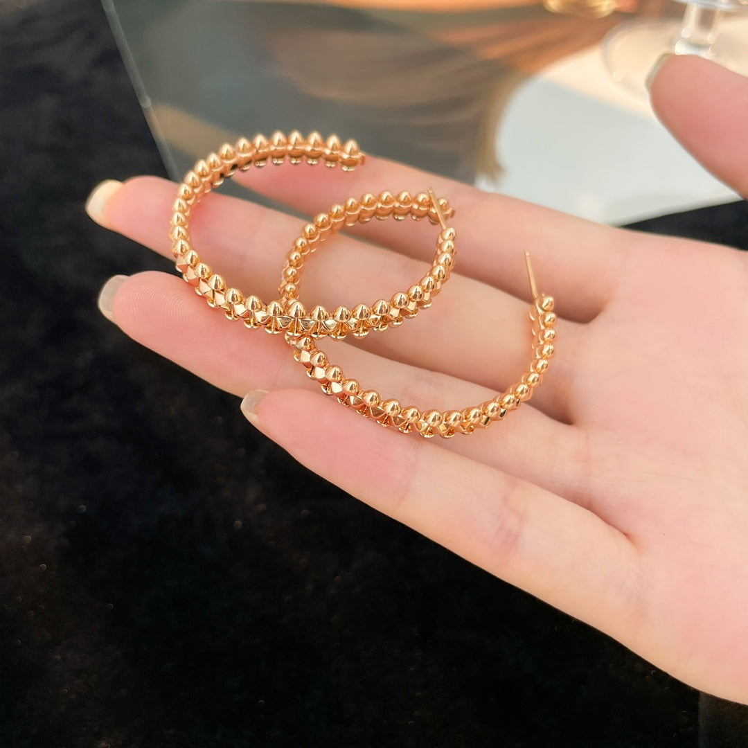 [Glitter Jewelry]CLASH HOOP EARRINGS