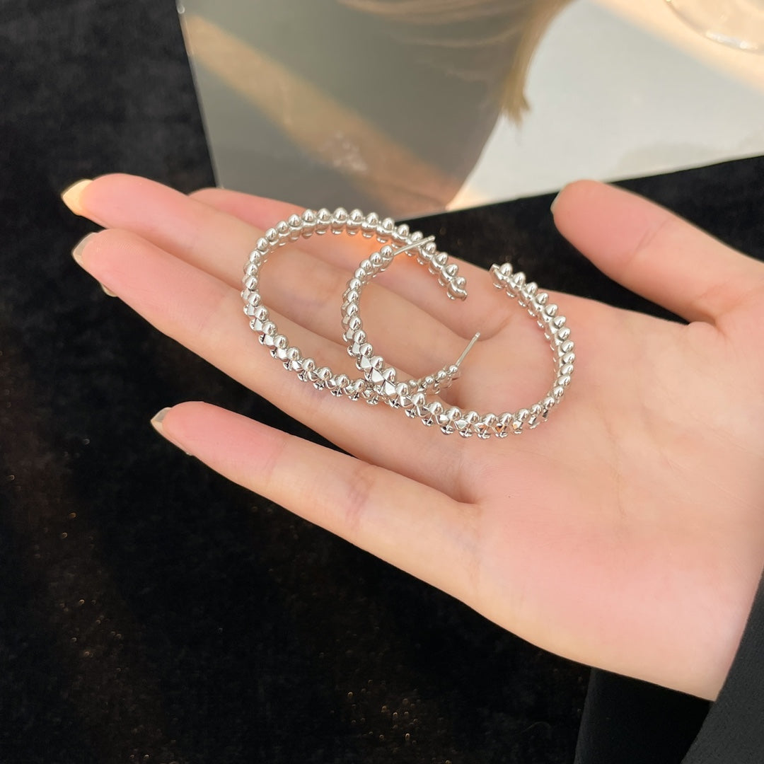 [Glitter Jewelry]CLASH HOOP EARRINGS