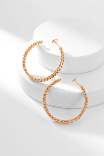 [Glitter Jewelry]CLASH HOOP EARRINGS