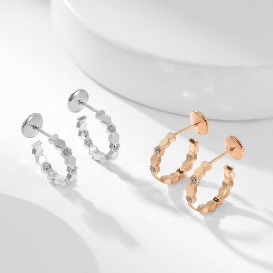 [Glitter Jewelry]BEE LOVE DIAMOND HOOP EARRINGS