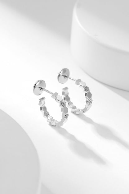 [Glitter Jewelry]BEE LOVE DIAMOND HOOP EARRINGS
