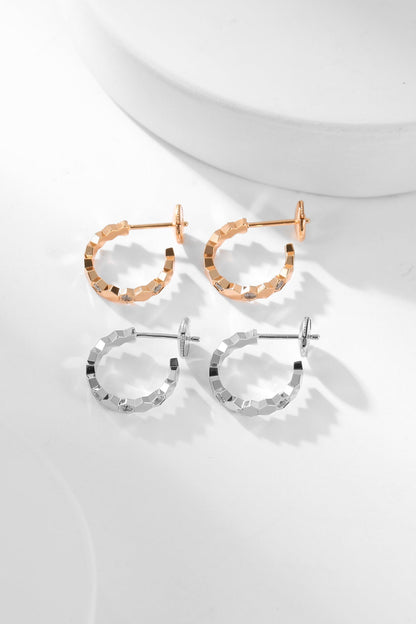 [Glitter Jewelry]BEE LOVE DIAMOND HOOP EARRINGS