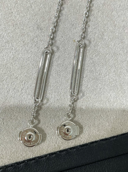 [グリッタージュエリー]チェーンカオスダイヤモンドドロップピアス