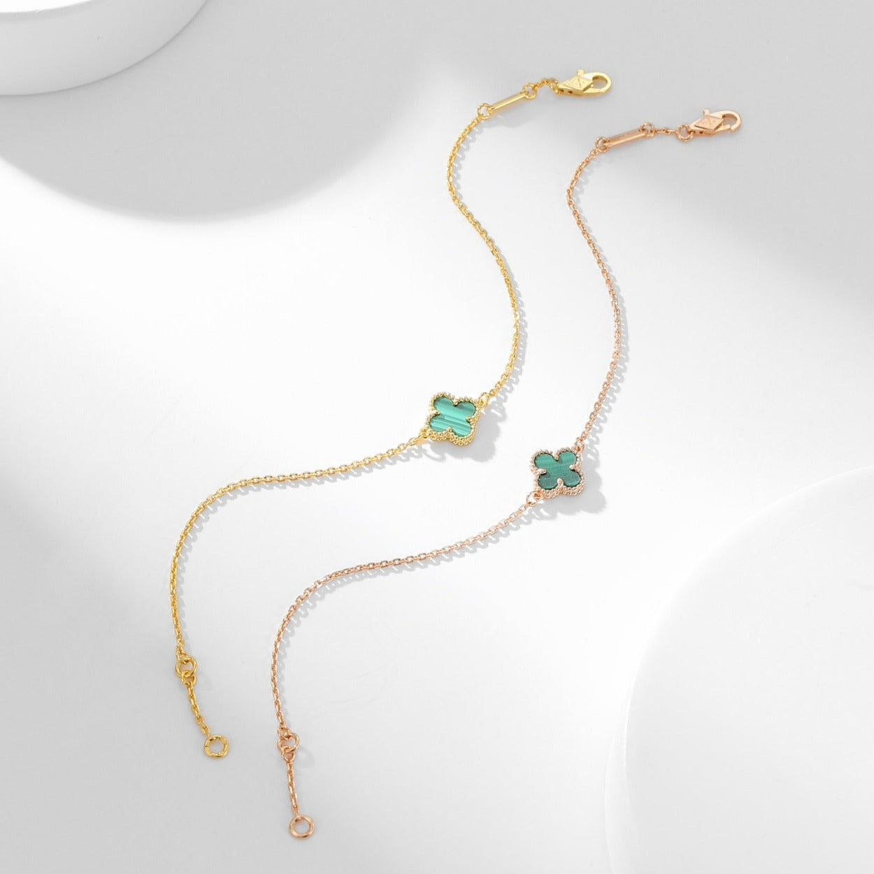 [Glitter Jewelry]CLOVER BRACELET MALACHITE 1 MOTIF