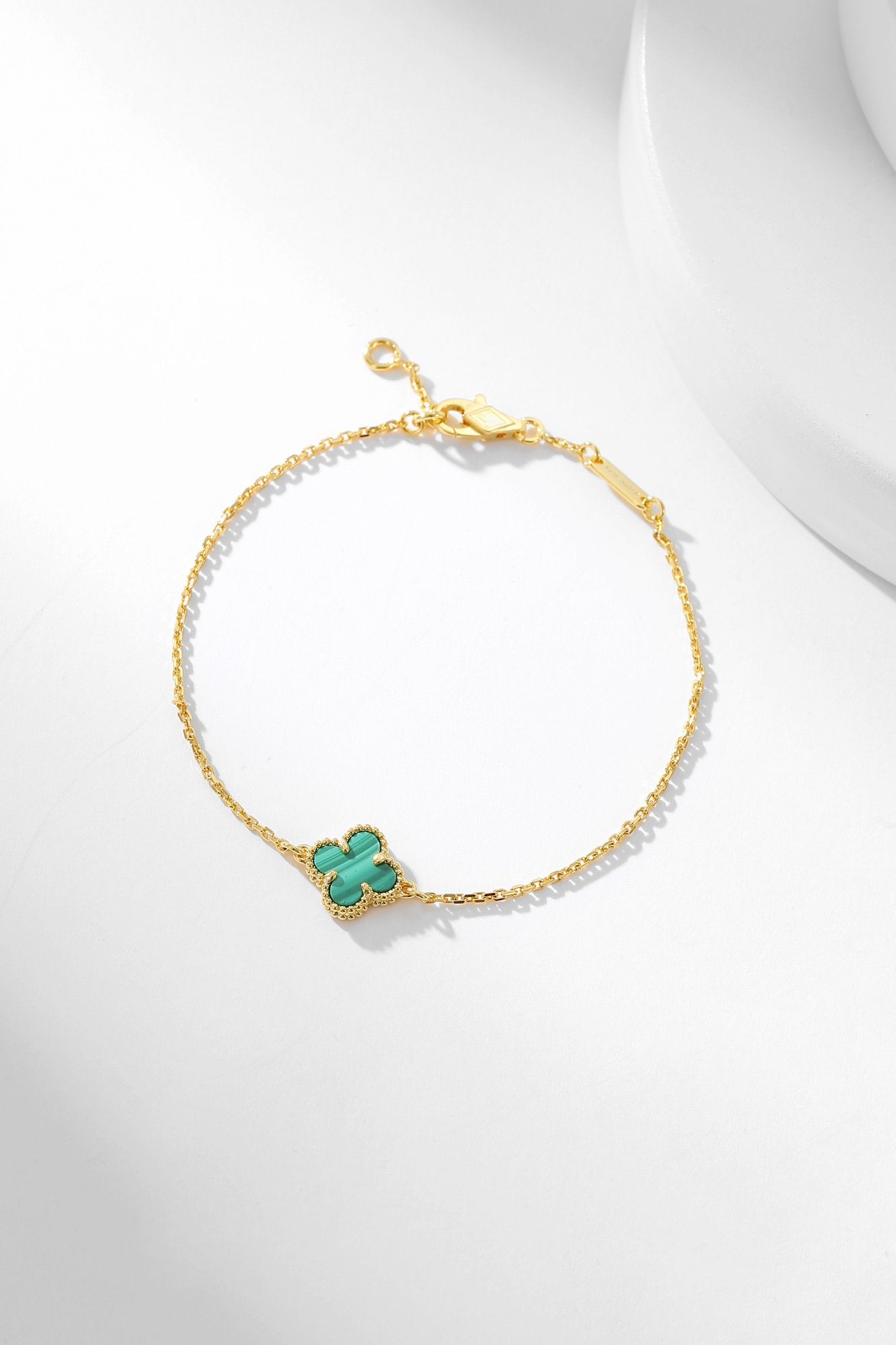 [Glitter Jewelry]CLOVER BRACELET MALACHITE 1 MOTIF
