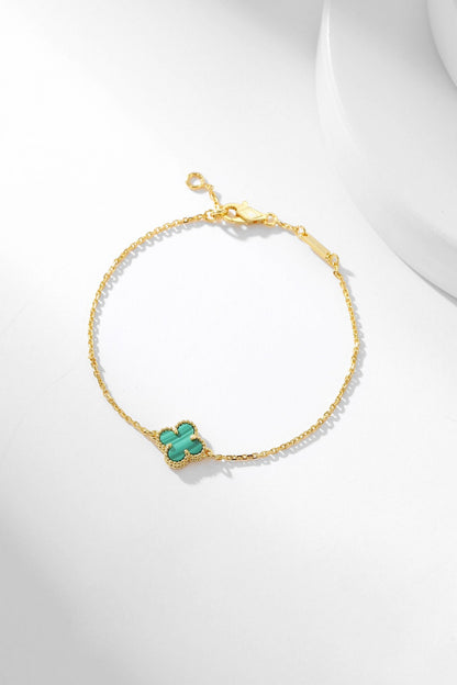 [Glitter Jewelry]CLOVER BRACELET MALACHITE 1 MOTIF