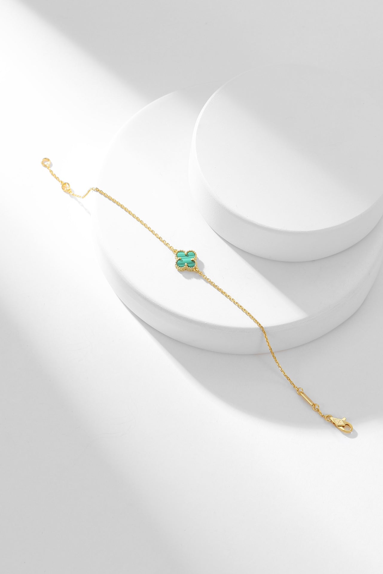 [Glitter Jewelry]CLOVER BRACELET MALACHITE 1 MOTIF