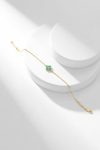 [Glitter Jewelry]CLOVER BRACELET MALACHITE 1 MOTIF