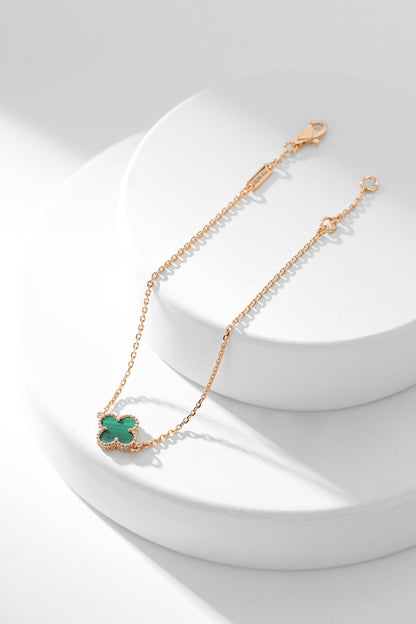 [Glitter Jewelry]CLOVER BRACELET MALACHITE 1 MOTIF