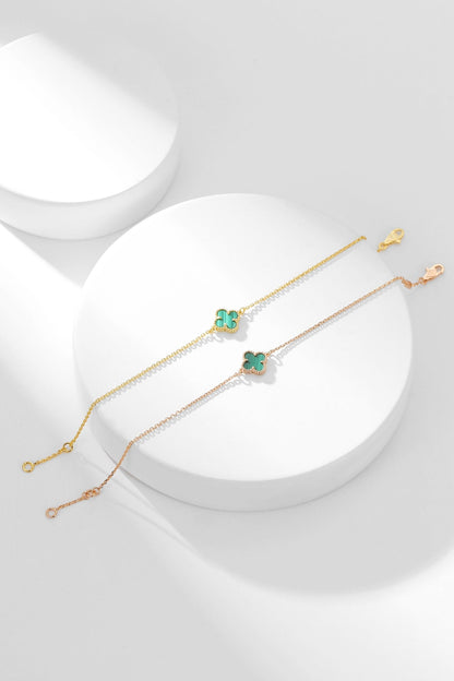 [Glitter Jewelry]CLOVER BRACELET MALACHITE 1 MOTIF