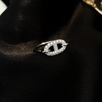 [Glitter Jewelry]RONDE SMALL SILVER DIAMOND RING