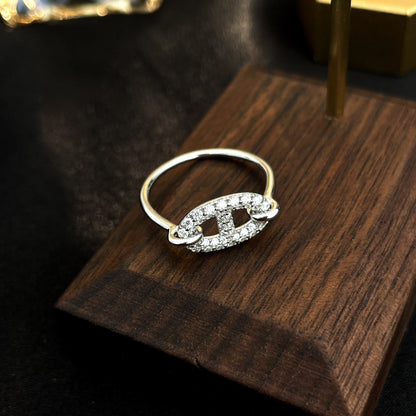 [Glitter Jewelry]RONDE SMALL SILVER DIAMOND RING