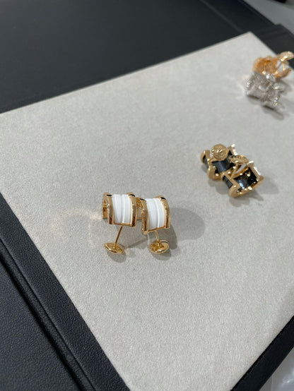 [Glitter Jewelry]ZERO 1 PINK GOLD CERAMIC EARRINGS