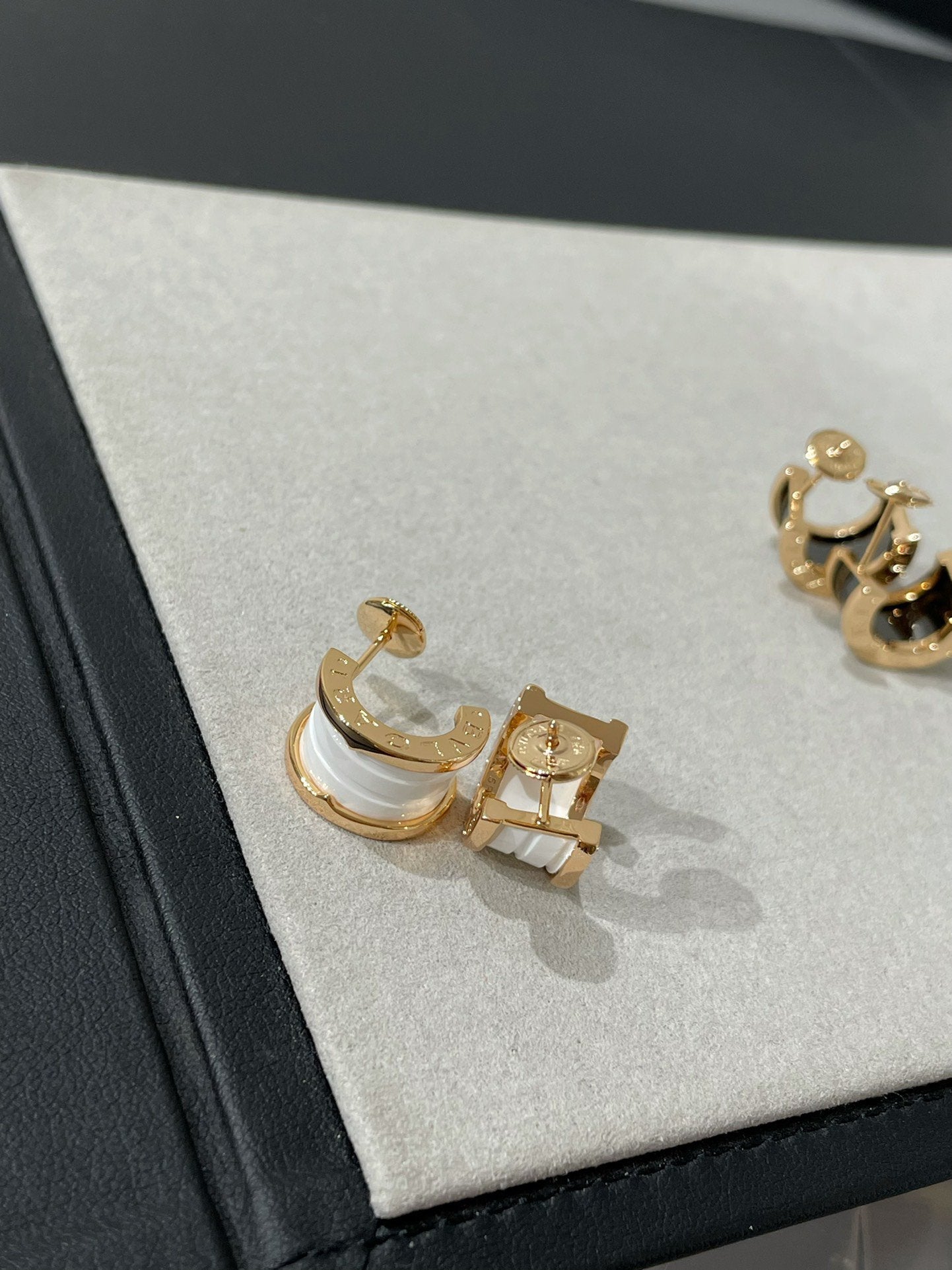 [Glitter Jewelry]ZERO 1 PINK GOLD CERAMIC EARRINGS