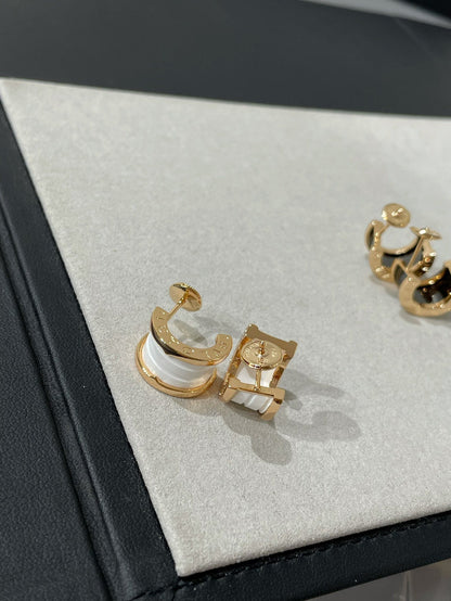 [Glitter Jewelry]ZERO 1 PINK GOLD CERAMIC EARRINGS