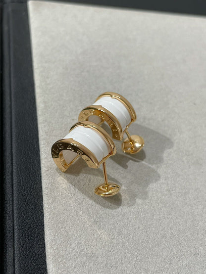 [Glitter Jewelry]ZERO 1 PINK GOLD CERAMIC EARRINGS