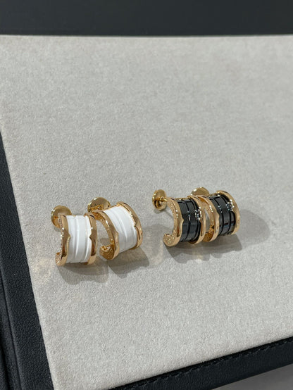 [Glitter Jewelry]ZERO 1 PINK GOLD CERAMIC EARRINGS