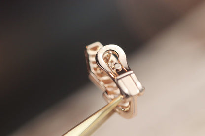 [Glitter Jewelry]SERPENT PINK GOLD DIAMOND EARRINGS