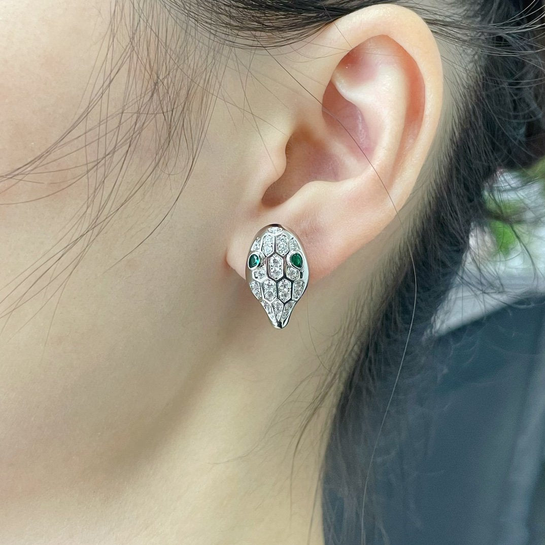 [Glitter Jewelry]SERPENT DIAMOND STUD EARRINGS