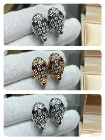 [Glitter Jewelry]SERPENT DIAMOND STUD EARRINGS