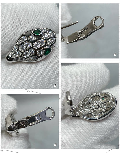 [Glitter Jewelry]SERPENT DIAMOND STUD EARRINGS