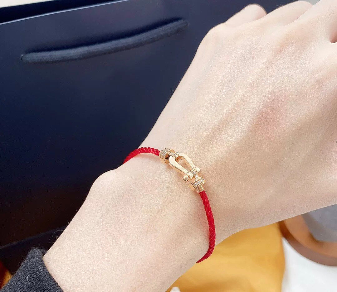 [Glitter Jewelry]FORCE 10 HALF DIAMOND PINK GOLD RED CORDERI LARGE AND MEDIUM MODEL