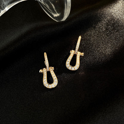 [Glitter Jewelry]FORCE 10 FULL DIAMOND DROP EARRINGS MEDIUM MODEL