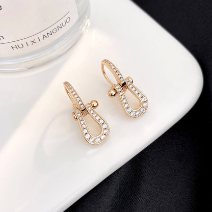 [Glitter Jewelry]FORCE 10 FULL DIAMOND DROP EARRINGS MEDIUM MODEL