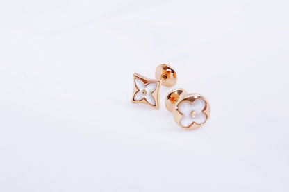 [Glitter Jewelry]STAR AND SUN PINK GOLD MOP STUD EARRINGS