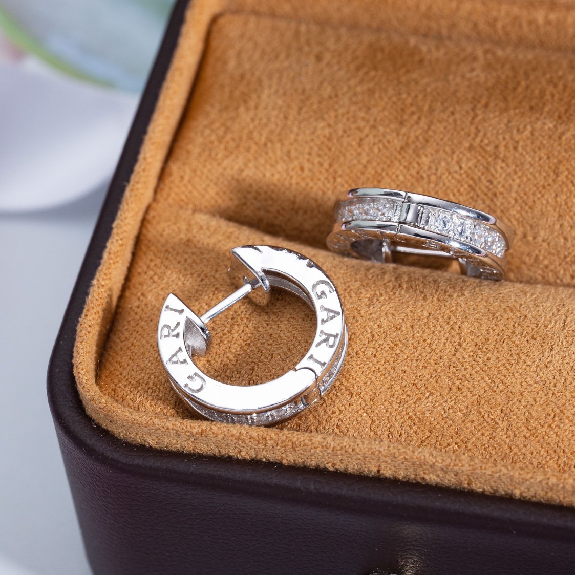 [Glitter Jewelry]ZERO 1 MINI SILVER DIAMOND EARRINGS