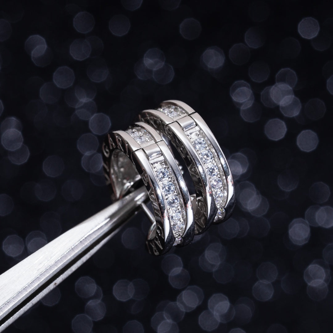 [Glitter Jewelry]ZERO 1 MINI SILVER DIAMOND EARRINGS