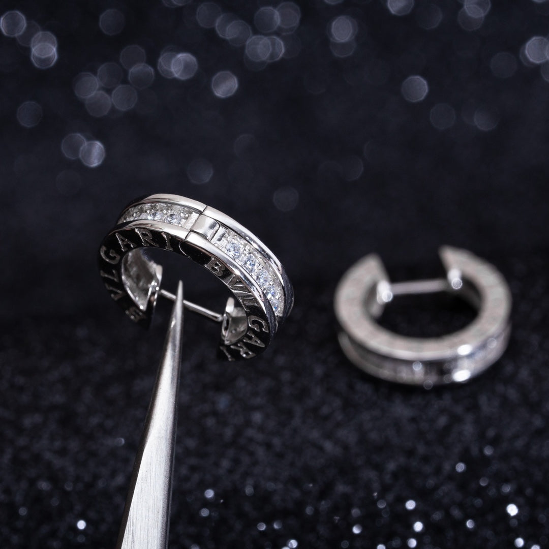 [Glitter Jewelry]ZERO 1 MINI SILVER DIAMOND EARRINGS