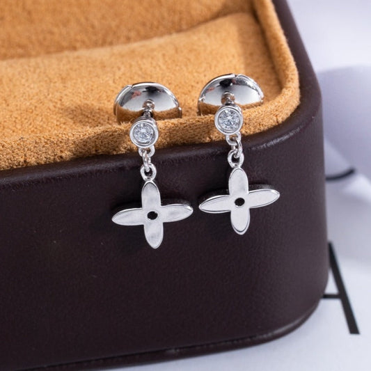 [Glitter Jewelry]VIDYLLE SILVER DIAMOND MINI DROP EARRINGS