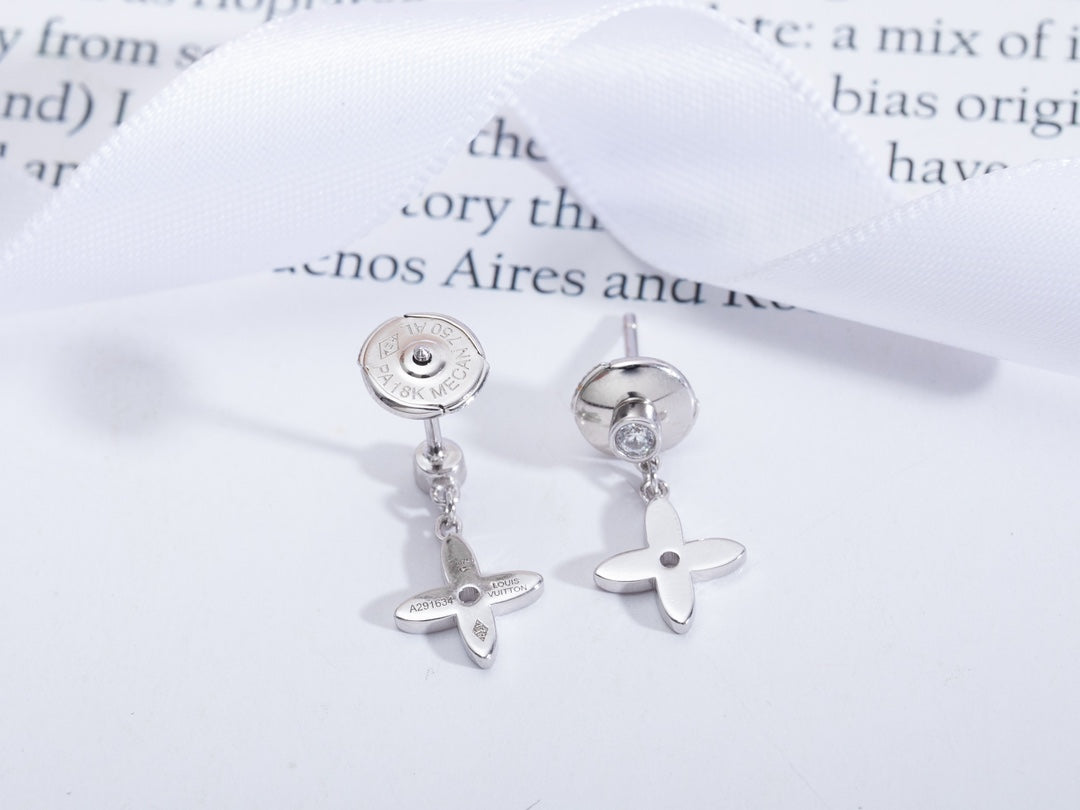 [Glitter Jewelry]VIDYLLE SILVER DIAMOND MINI DROP EARRINGS