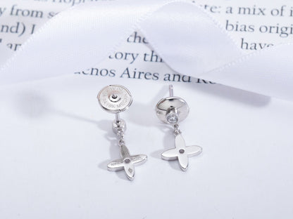 [Glitter Jewelry]VIDYLLE SILVER DIAMOND MINI DROP EARRINGS