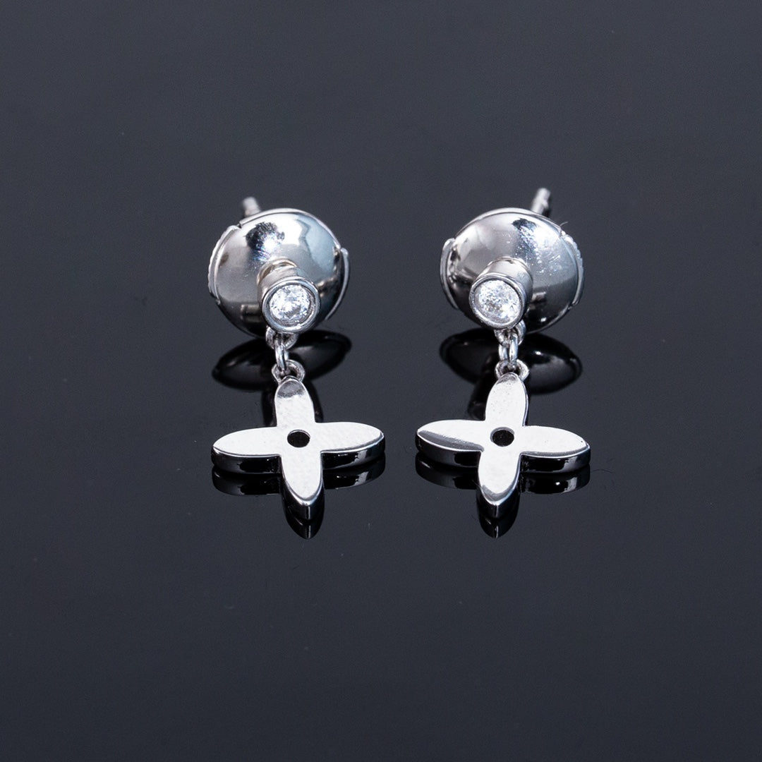[Glitter Jewelry]VIDYLLE SILVER DIAMOND MINI DROP EARRINGS