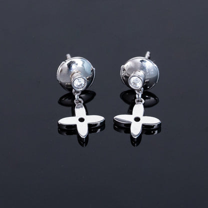[Glitter Jewelry]VIDYLLE SILVER DIAMOND MINI DROP EARRINGS