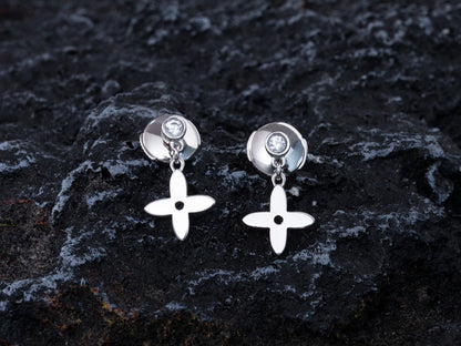 [Glitter Jewelry]VIDYLLE SILVER DIAMOND MINI DROP EARRINGS