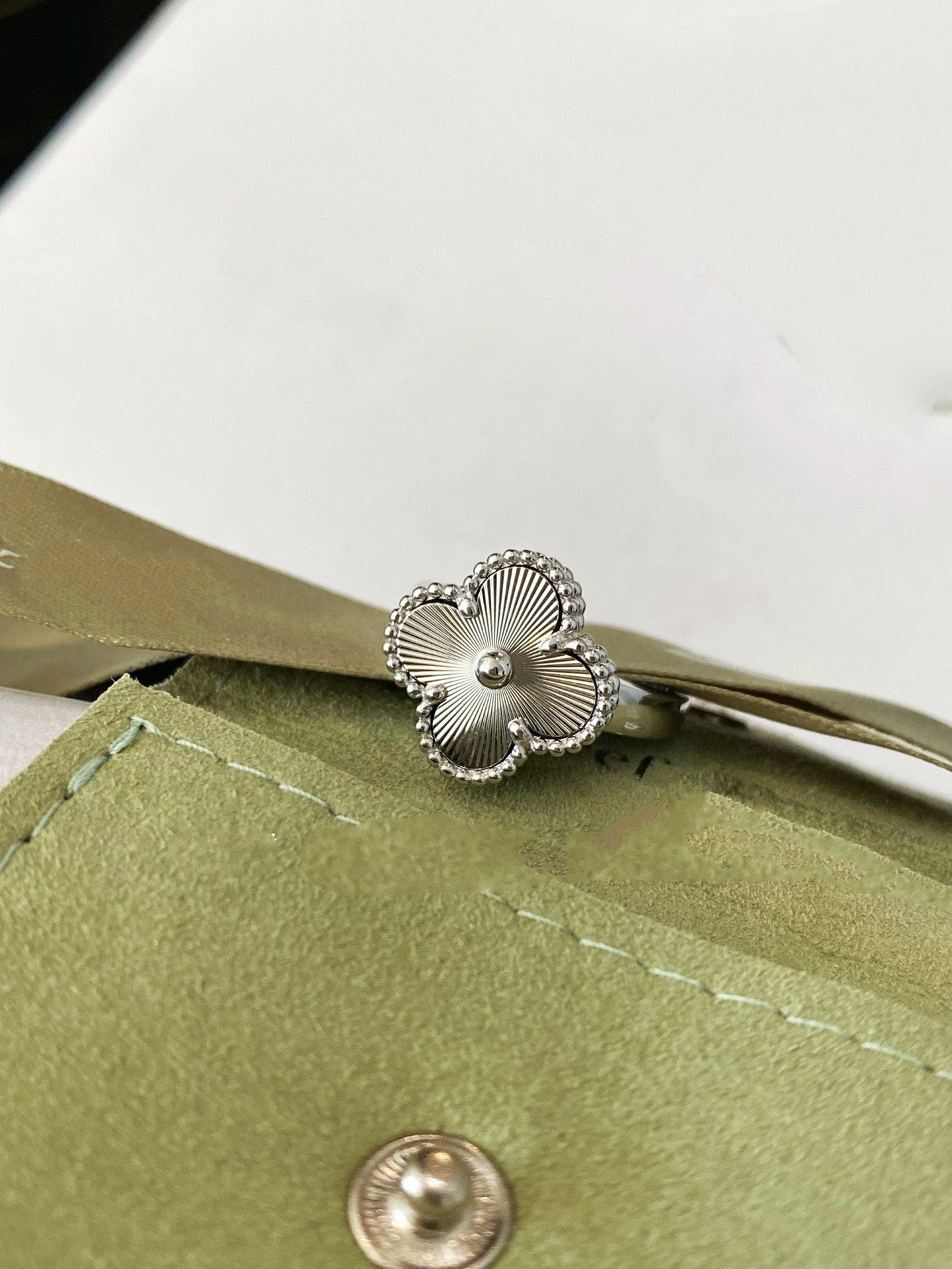 [Glitter Jewelry]CLOVER SILVER RING