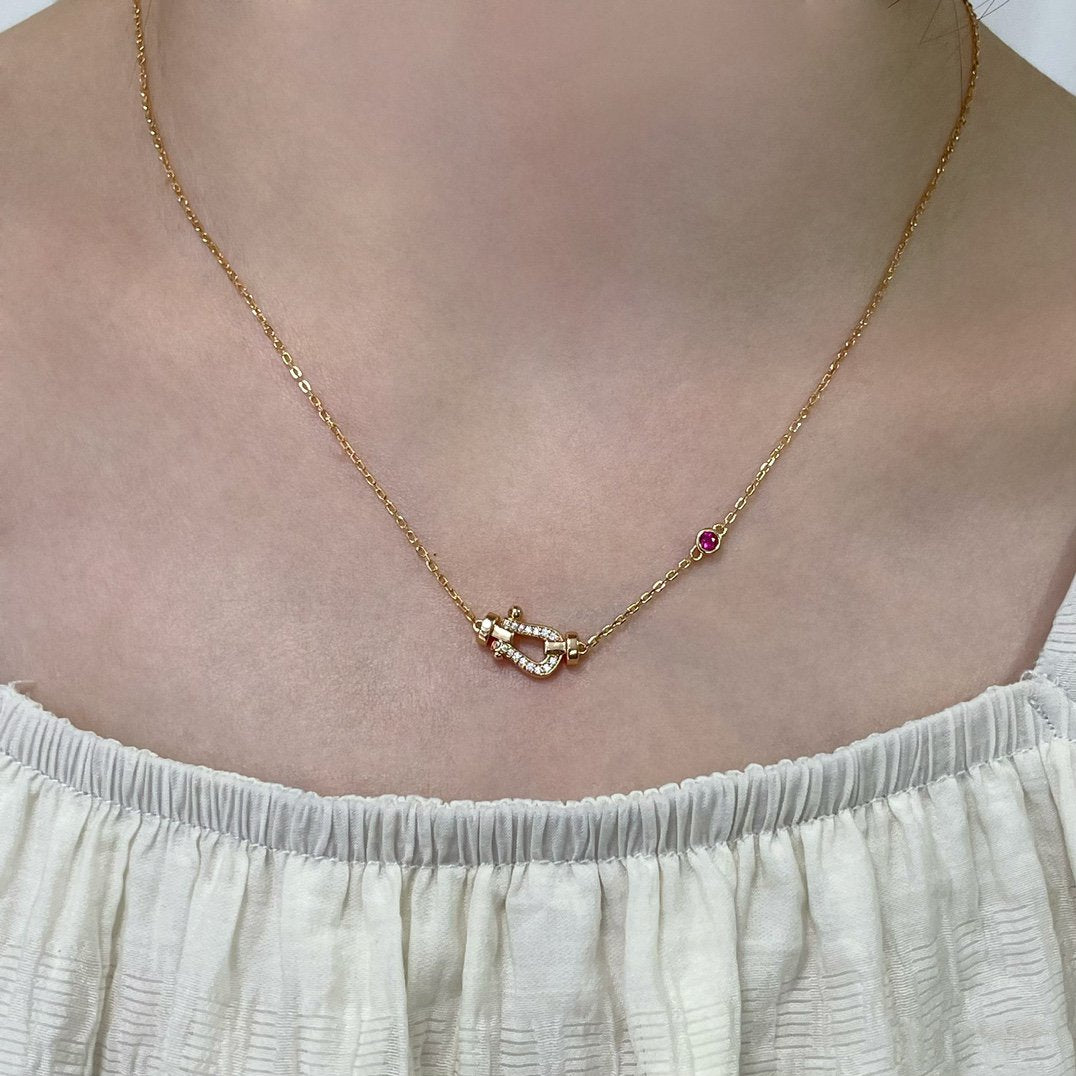 [Glitter Jewelry]FORCE 10 DIAMOND PINK GOLD NECKLACE