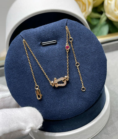 [Glitter Jewelry]FORCE 10 DIAMOND PINK GOLD NECKLACE