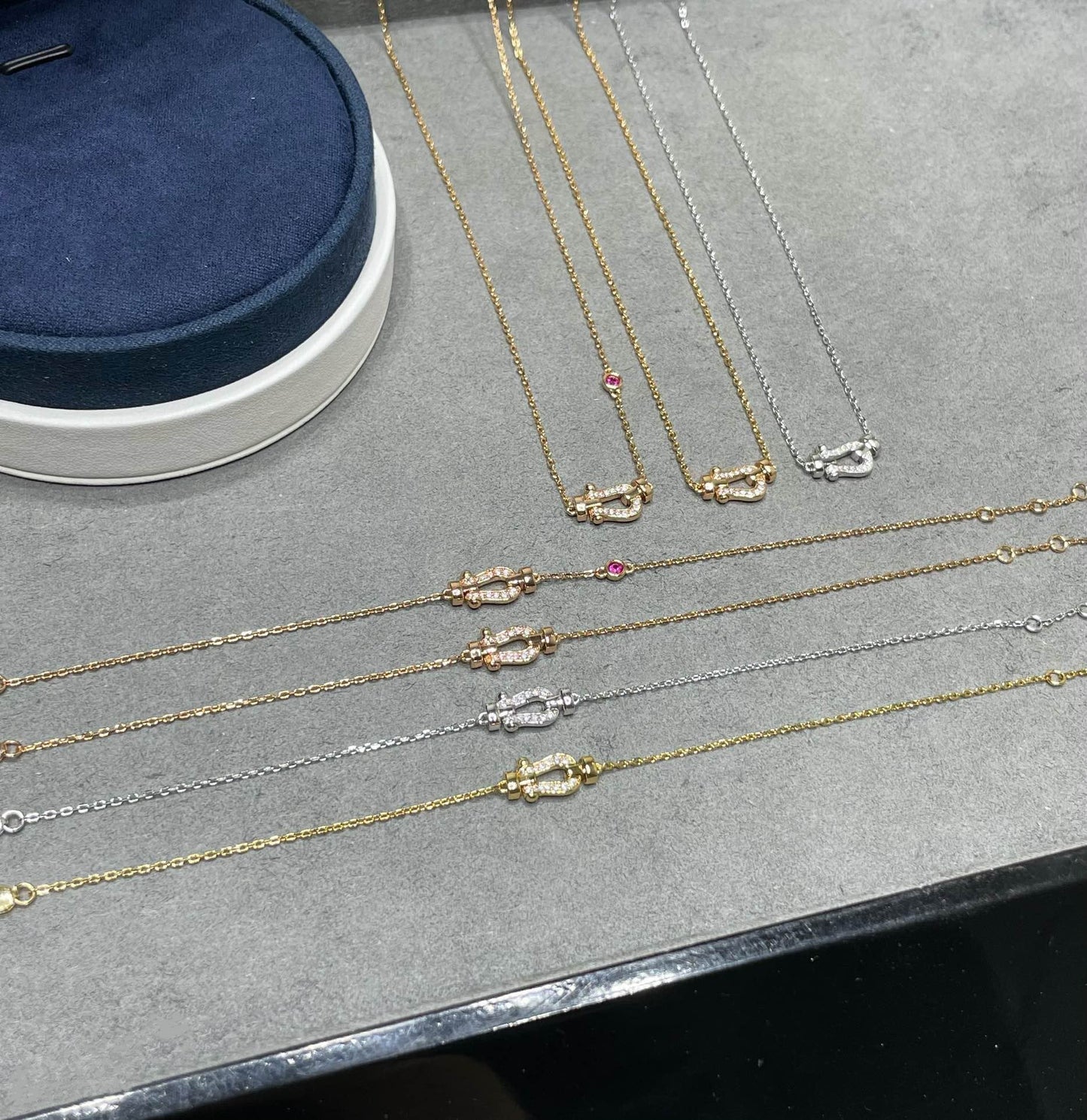 [Glitter Jewelry]FORCE 10 DIAMOND PINK GOLD NECKLACE