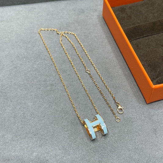 [Glitter Jewelry]POP H SKY BLUE NECKLACE