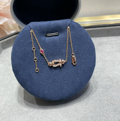 [Glitter Jewelry]FORCE 10 DIAMOND CHAIN LINK PINK GOLD BRACELET