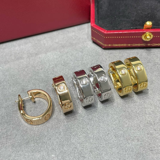 [Glitter Jewelry]LOVE 5.5MM 1 DIAMOND EARRINGS