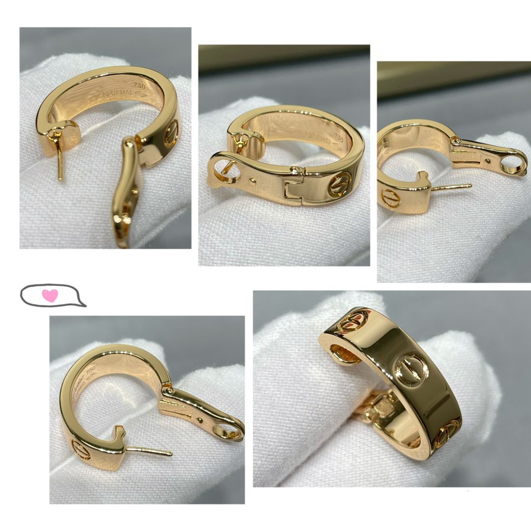 [グリッタージュエリー]LOVE 5.5MM イヤリング