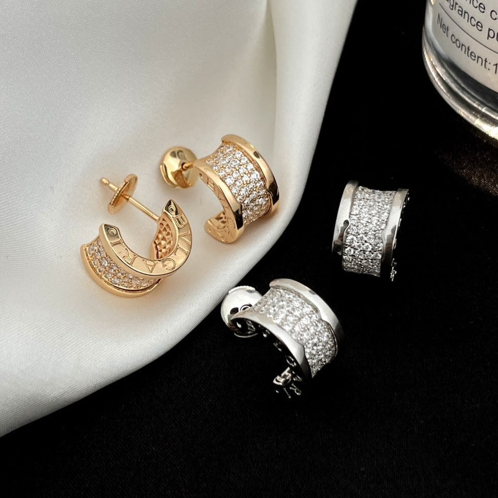 [Glitter Jewelry]ZERO 1 DIAMOND PAVED EARRINGS