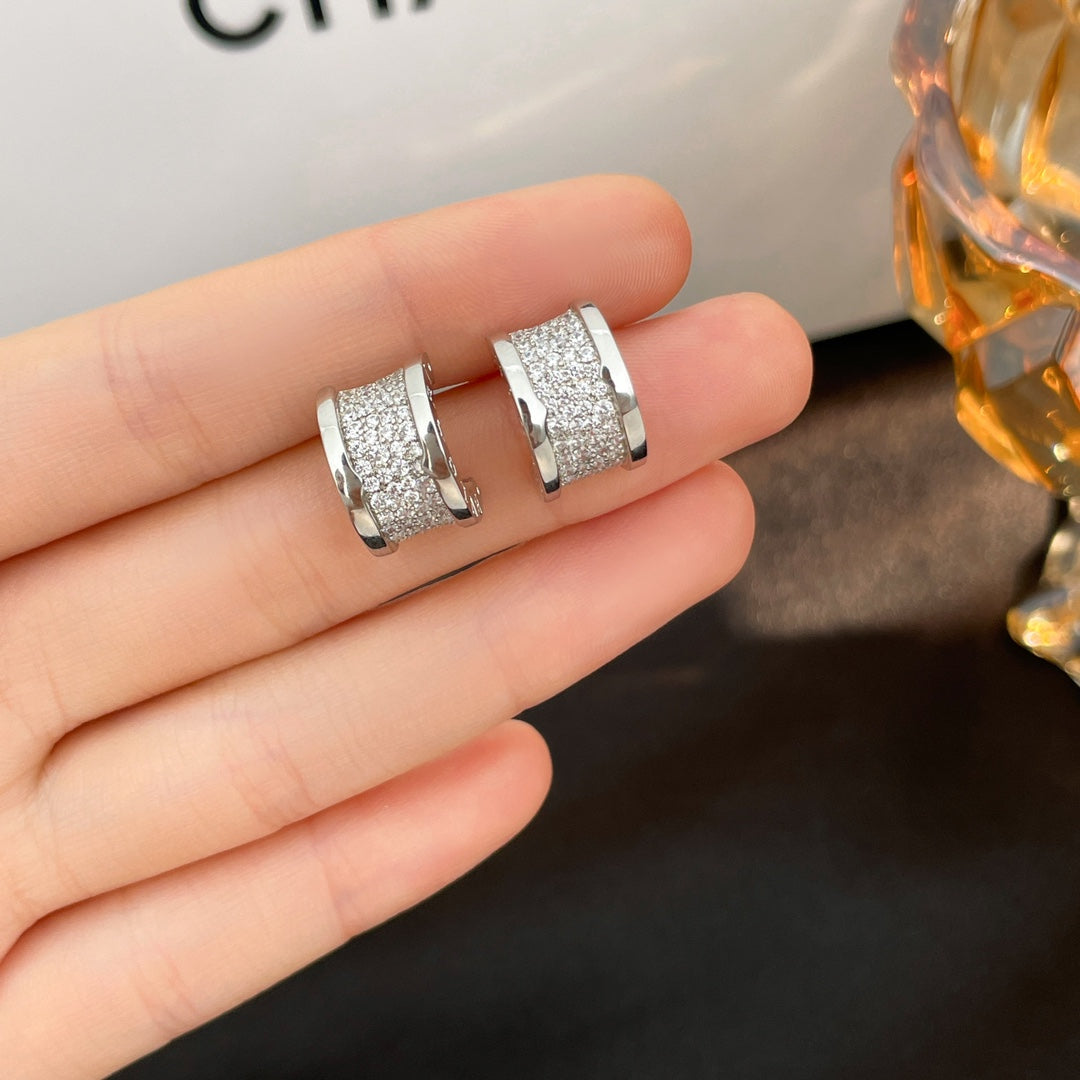 [Glitter Jewelry]ZERO 1 DIAMOND PAVED EARRINGS